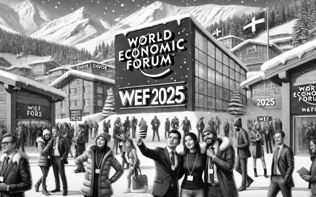 Image: AI generated  WEF 2025 Selfies & Leadership